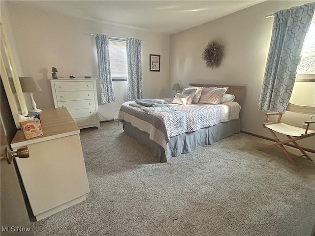 bedroom featuring carpet