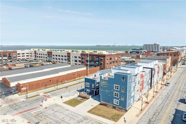 birds eye view of property featuring a view of city