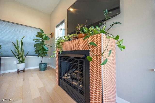 room details with wood finished floors and baseboards