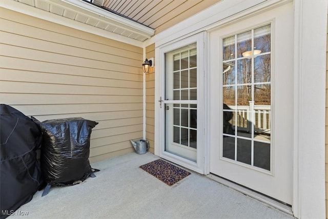 view of doorway to property