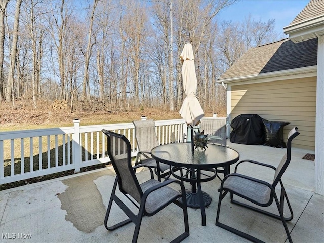 view of patio / terrace featuring outdoor dining area