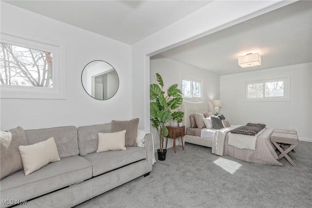 view of carpeted bedroom