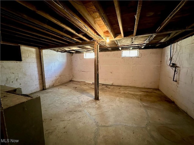 view of basement