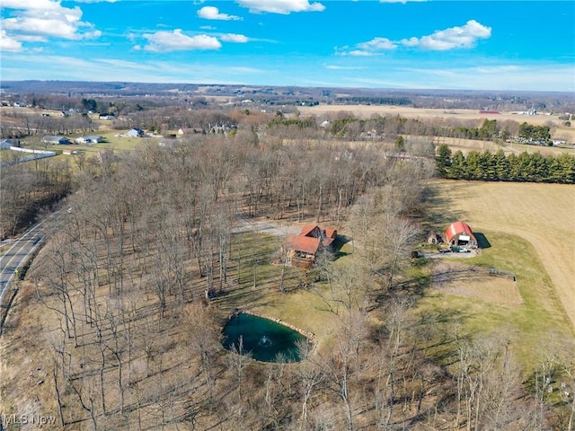 bird's eye view featuring a rural view