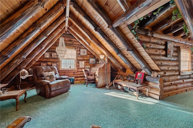 view of unfinished attic