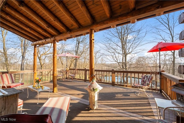 view of wooden deck