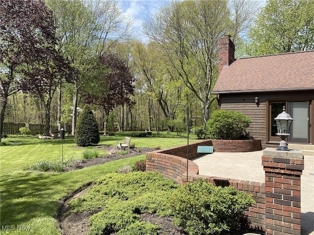 view of yard featuring a patio