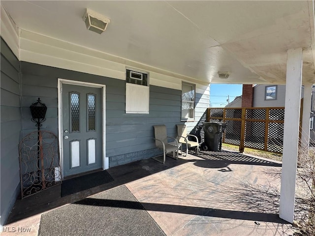 view of patio with fence