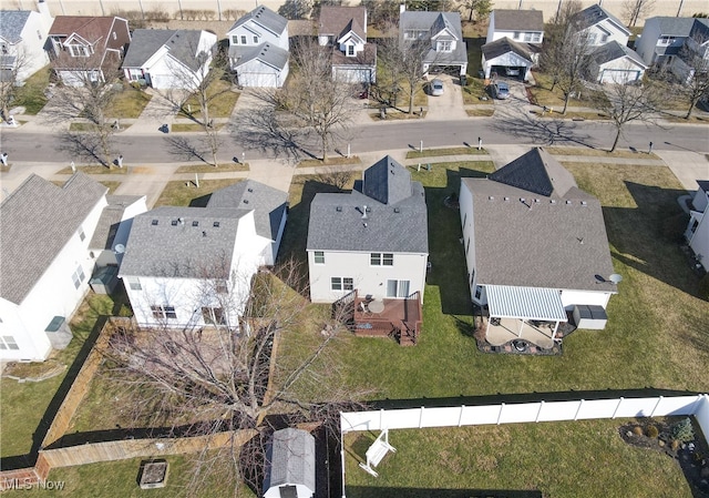 aerial view featuring a residential view