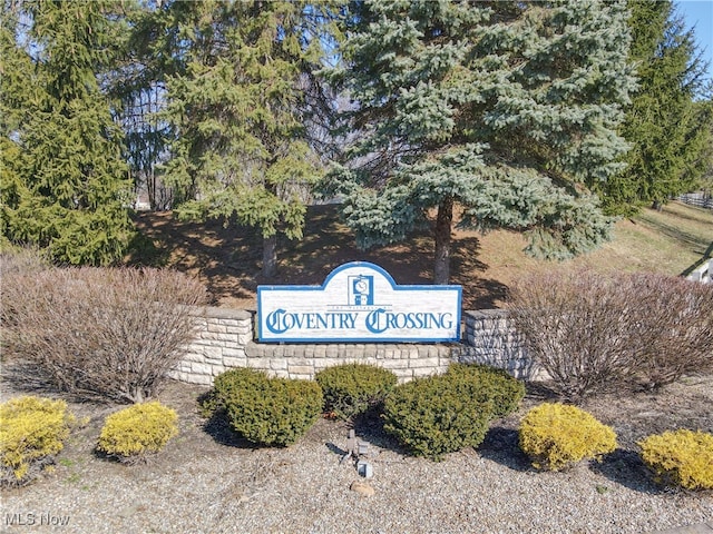 view of community sign