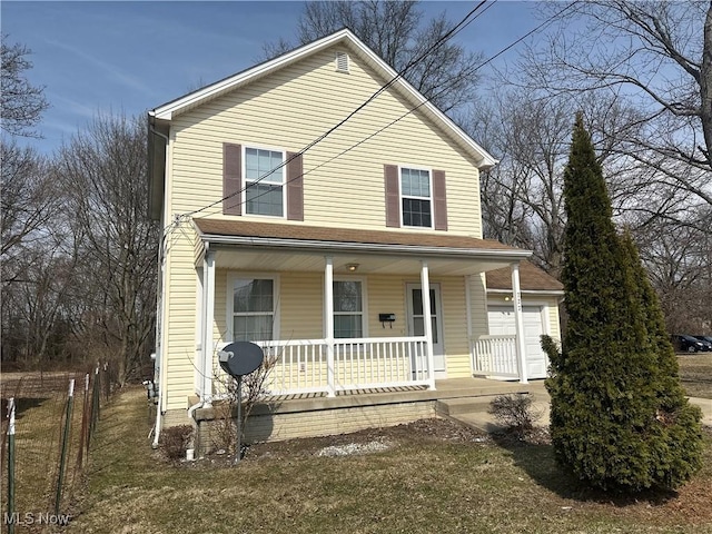 view of front of house with covered porch