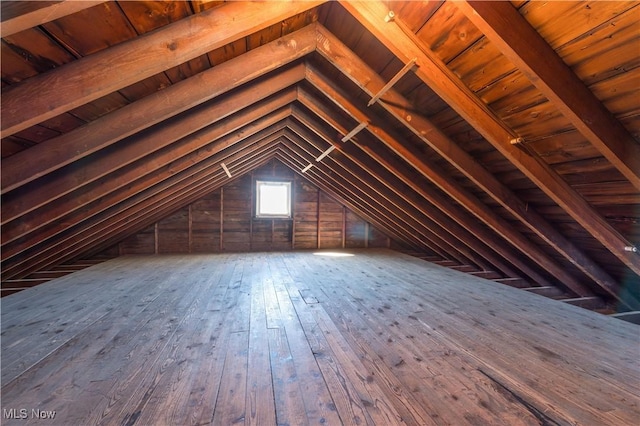 view of attic