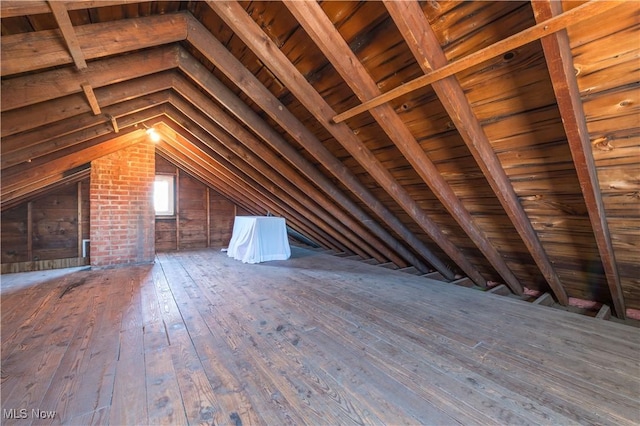 view of attic