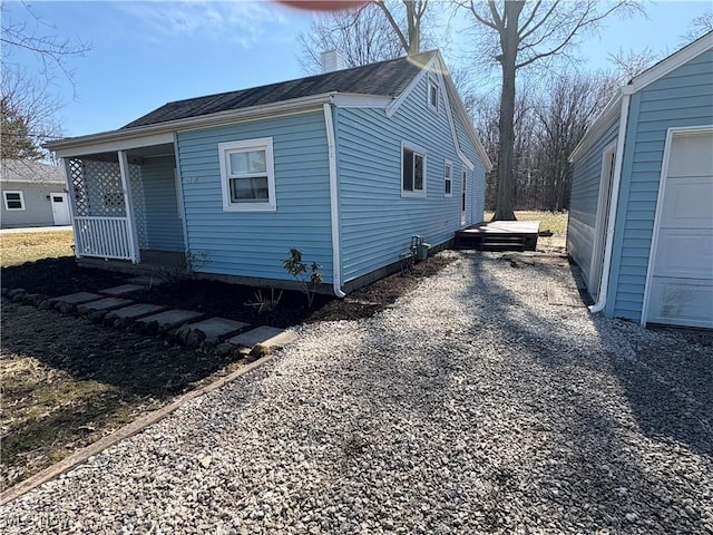 exterior space featuring covered porch