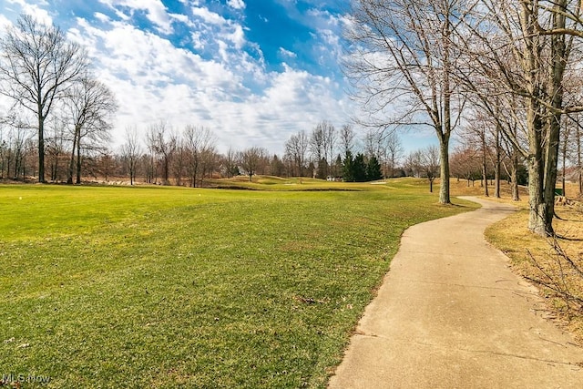 view of home's community featuring a lawn