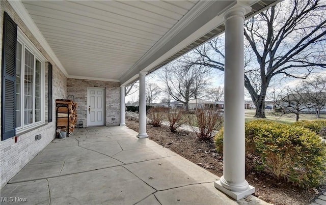 view of patio / terrace with a porch