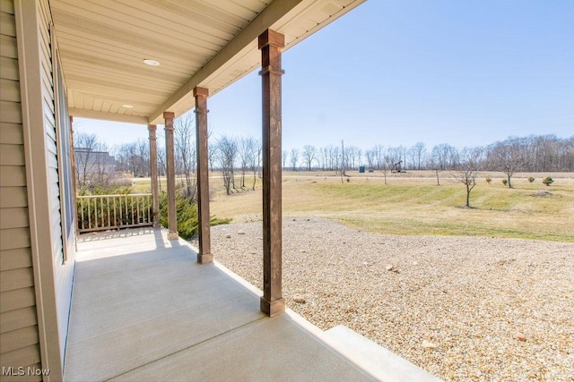 view of patio with covered porch