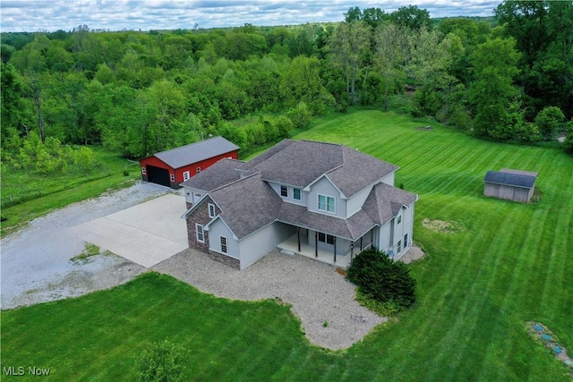 6603 Congress Rd, Spencer, OH 44275 - aerial view of property and surrounding area with a forest