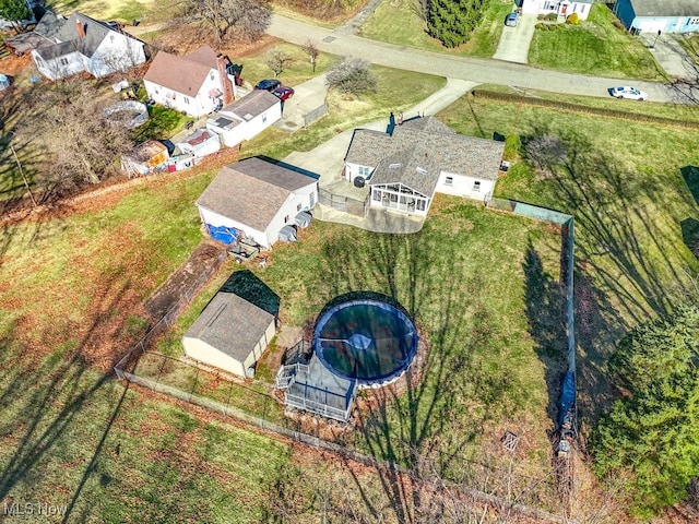 drone / aerial view with a residential view