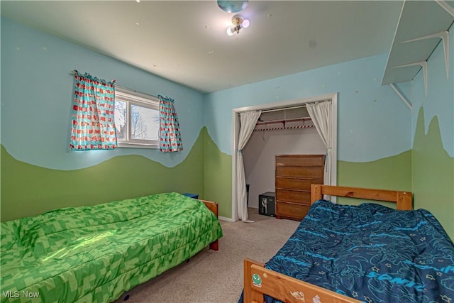 bedroom with carpet floors