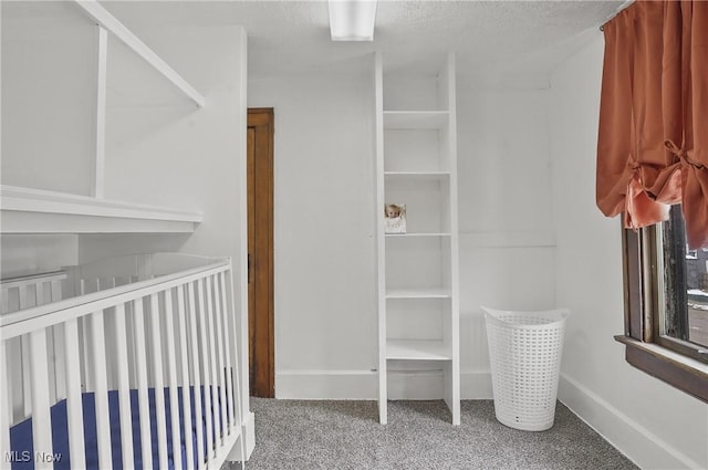 walk in closet featuring carpet flooring