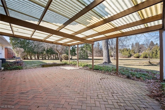 view of patio / terrace with a pergola