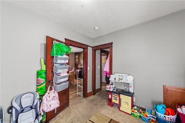 playroom with carpet flooring