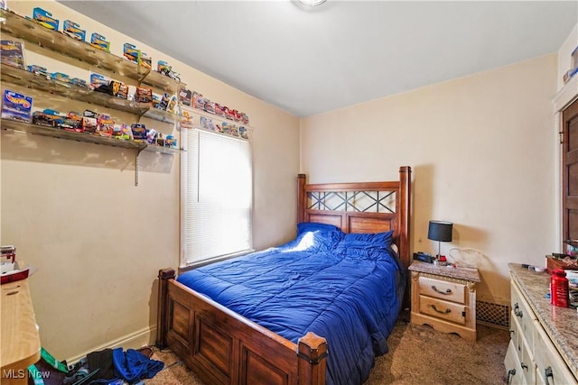 view of carpeted bedroom