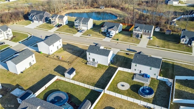 aerial view featuring a residential view