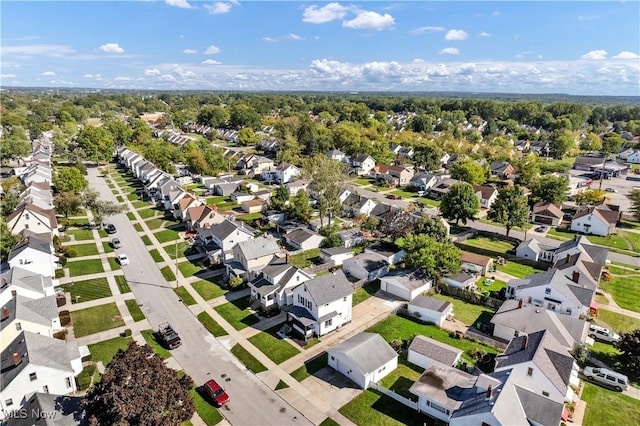 bird's eye view with a residential view