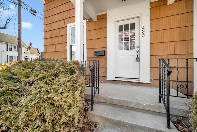 view of doorway to property