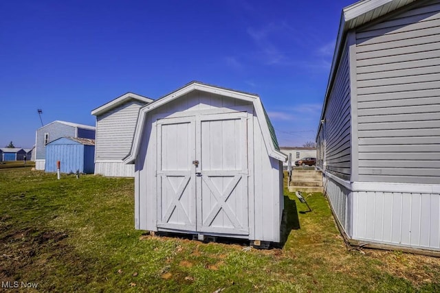 view of shed