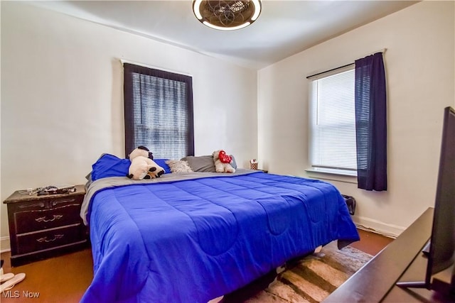 bedroom with baseboards