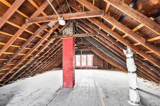 view of attic