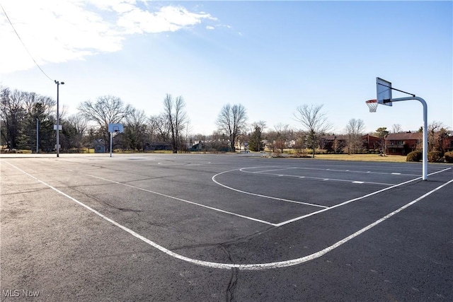 view of basketball court with community basketball court