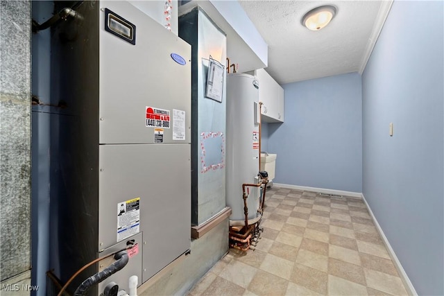 utilities with heating unit and water heater