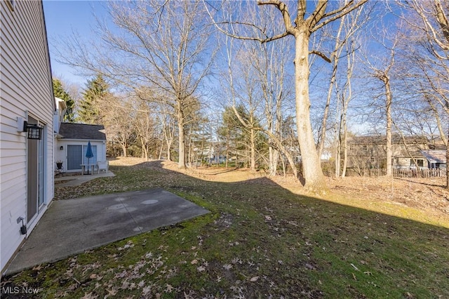 view of yard featuring a patio area