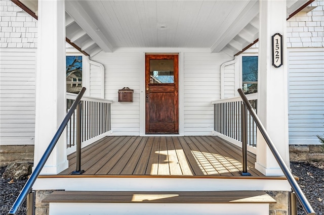 view of doorway to property