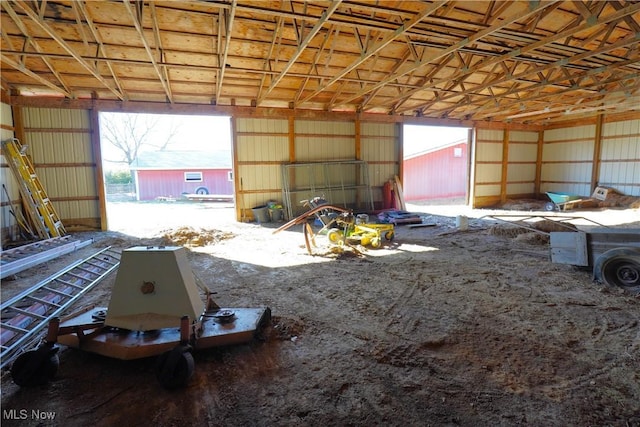 3390 Meese Rd NE, Louisville, OH 44641 - garage featuring metal wall