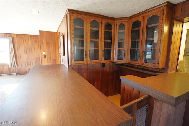 3390 Meese Rd NE, Louisville, OH 44641 - interior space with wooden walls and a textured ceiling