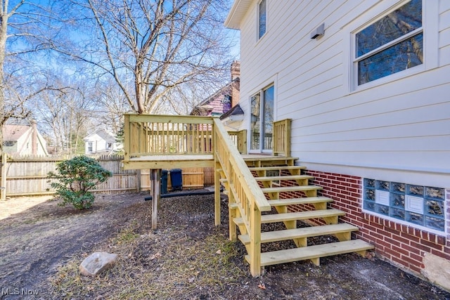 wooden terrace with fence