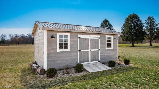 view of shed