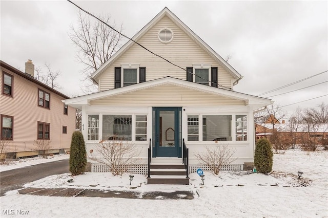 view of front of home featuring entry steps