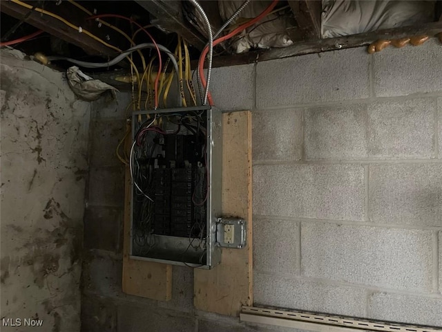 utility room featuring electric panel