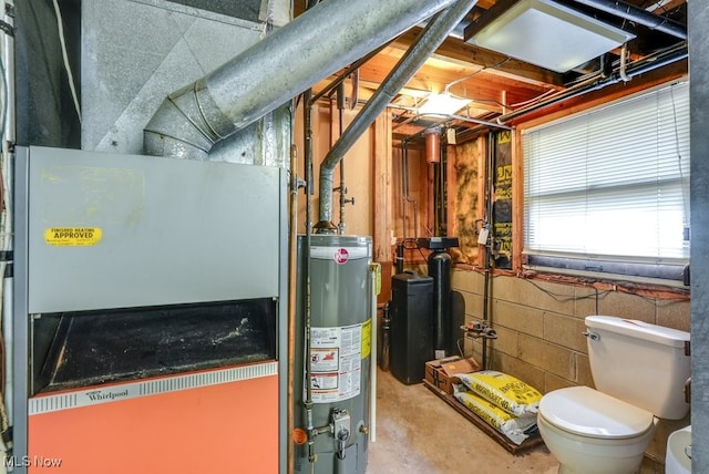 utilities featuring heating unit and water heater