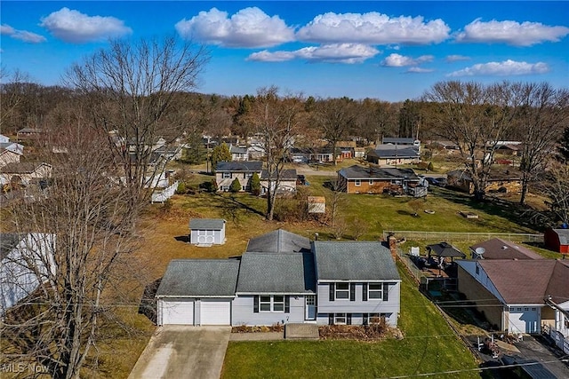 birds eye view of property featuring a residential view