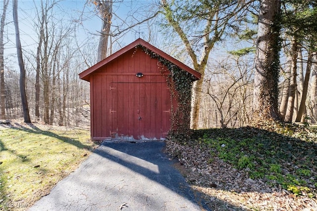 view of shed