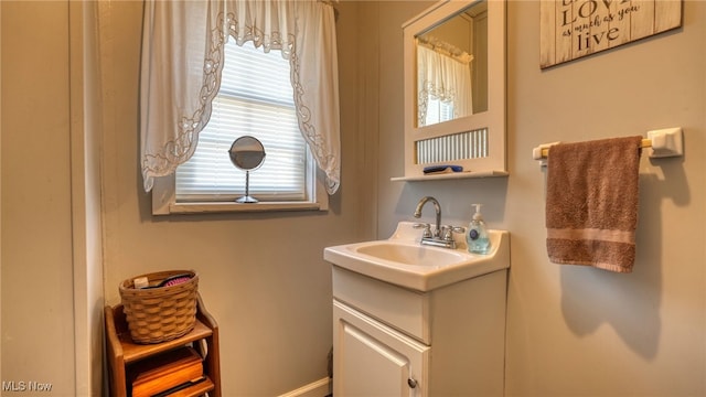 bathroom featuring vanity