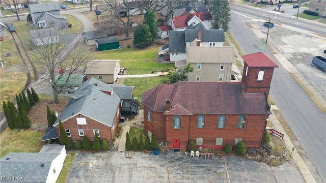 drone / aerial view with a residential view