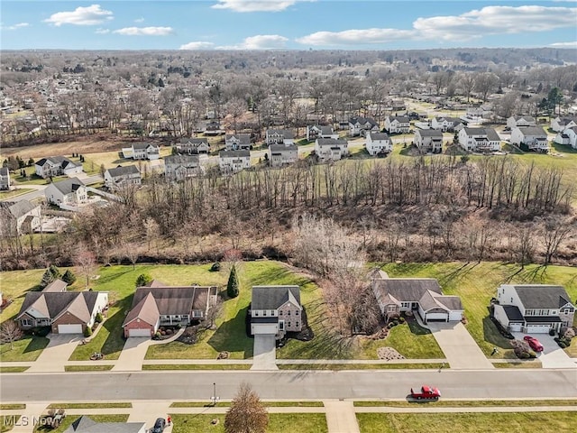 birds eye view of property featuring a residential view